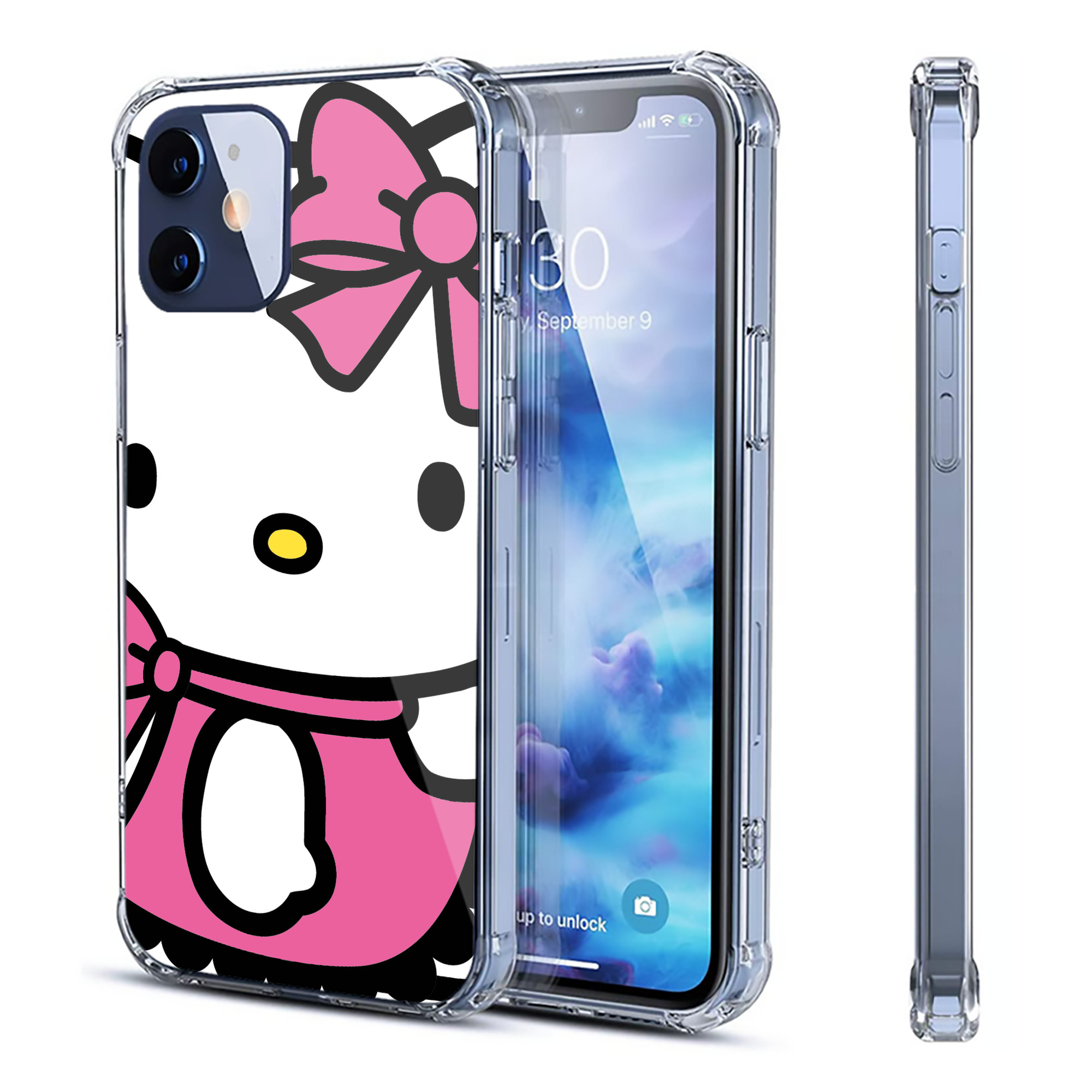 （画像用） Hello Kitty ハローキティ 【iPhone 12シリーズ対応】透明スマホケース（クリアソフトケース）